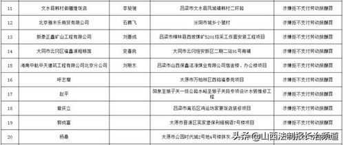 山西省公布100家欠薪企業(yè)黑名單 長(zhǎng)治市11起不法行為引關(guān)注